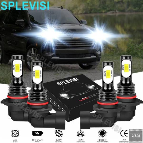 並行輸入品 シボレー エクスプレス 1996-2019)シボレー シルバラード 1999 2000 2001-2006) 用 LED 純白 ヘッドライト バルブ