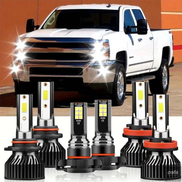 並行輸入品 シボレー シルバラード 2011-2015 用 LED 車用 ヘッドライト バルブ オート ヘッドランプ フォグランプ 12V 6000K 1500