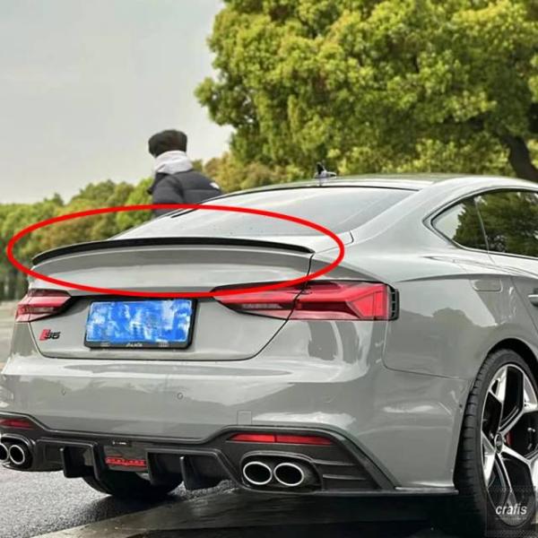 並行輸入品 アウディ A5 B9 S5 4 ドア Sline RS5 スポーツバック用リア トランク リッド スポイラーウィング ボディスポーツキット 2017