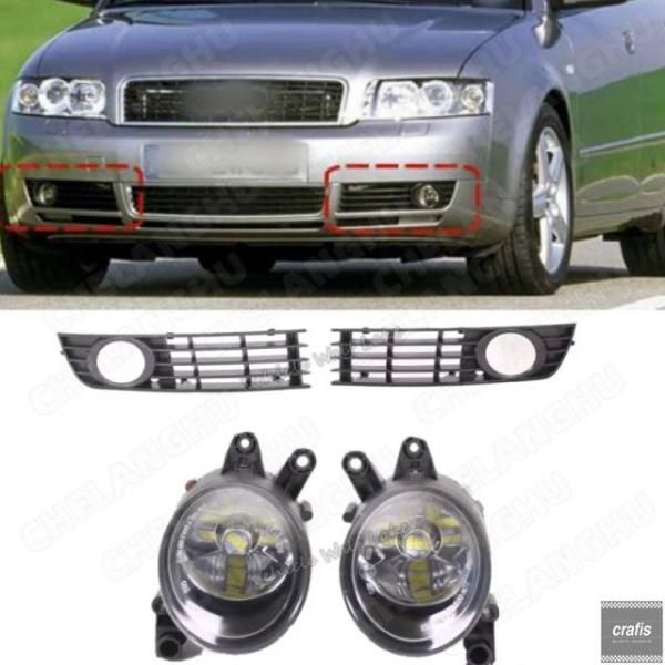 並行輸入品 アウディ A4 B6 アバント クワトロ 2005 用 LED 車用ライト カー スタイリング フロント フォグ ライト ランプ グリル 36982