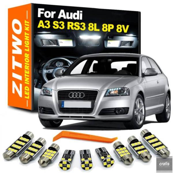 並行輸入品 アウディ A3 S3 RS3 8L 8P 8V 用 LED 車内マップ リーディング トランク カーテシ ライト キット 1996-2011-14 