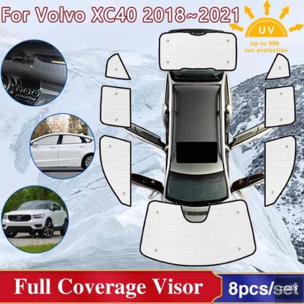 並行輸入品 ボルボ XC40 アクセサリー 2018 - 2021 車用フルカバー サンシェード フロント ガラスウィンドウバイザー カバー Shaby パーツ