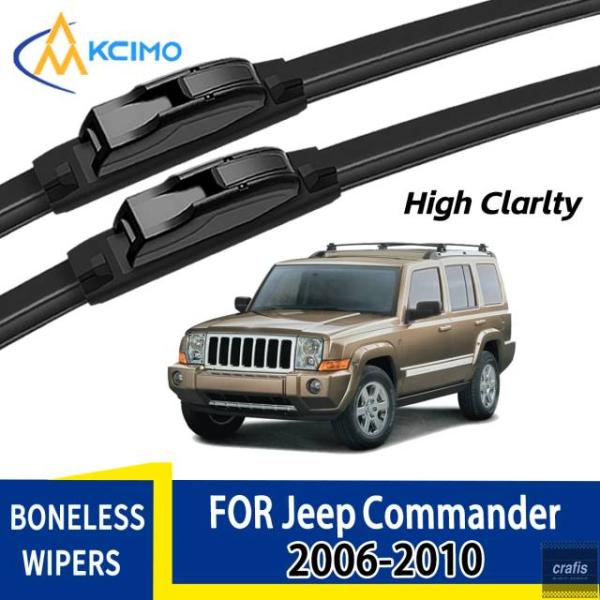 並行輸入品 ジープ コマンダー XK 2006-2010 用静音 フロント ワイパー ブレードウィンドウ アクセサリー パーツ 部品