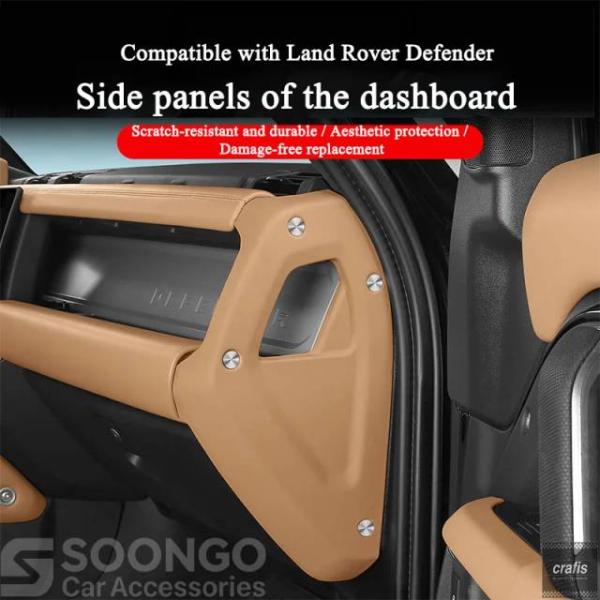 並行輸入品 ランドローバー ディフェンダー 90 110 130 2020-2026 用 ダッシュボード サイドパネル トリムカバー インテリア 装飾 アクセサ