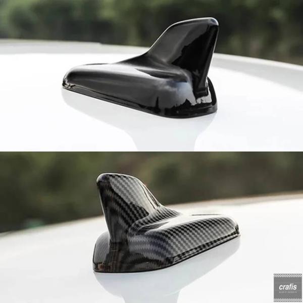 並行輸入品 アウディ A4 B9 A5 Q2 Q3 Q5L 用 カーアクセサリー ABS カーボン ブラック ルーフ シャークフィンアンテナ カバー トリム パ