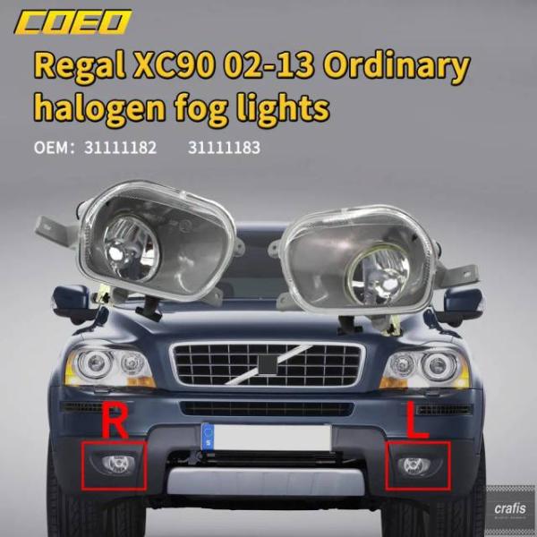 並行輸入品 ボルボ XC90 2002-2013 用 フロント バンパー フォグランプ アセンブリ 31111182 31111183 パーツ 部品