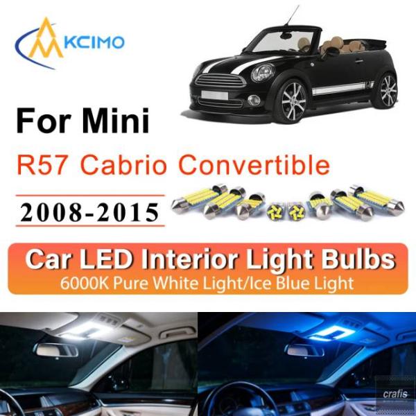 並行輸入品 ミニ 車内 LED ライトキット R57 カブリオコンバーチブル 2008-2015 に直接可能 マップ ドーム フットウェル トランクランプ カー
