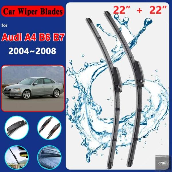 並行輸入品 アウディ A4 B6 B7 8E 8H 2008 フェイスリフト用 フロント ガラス ワイパー ブレード カーアクセサリー 2本 38169 パーツ 部品