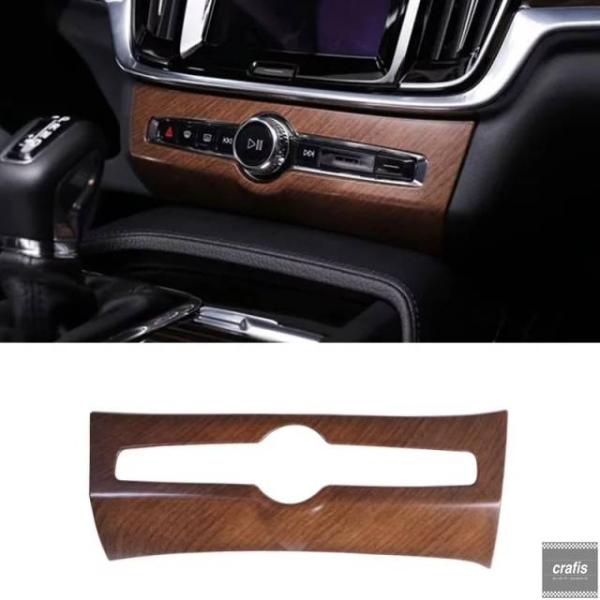 並行輸入品 ボルボ S90 V90 用カーステッカー ABS ウッドグレインセンターコンソールオーディオ調整パネルカバー装飾 パーツ 部品