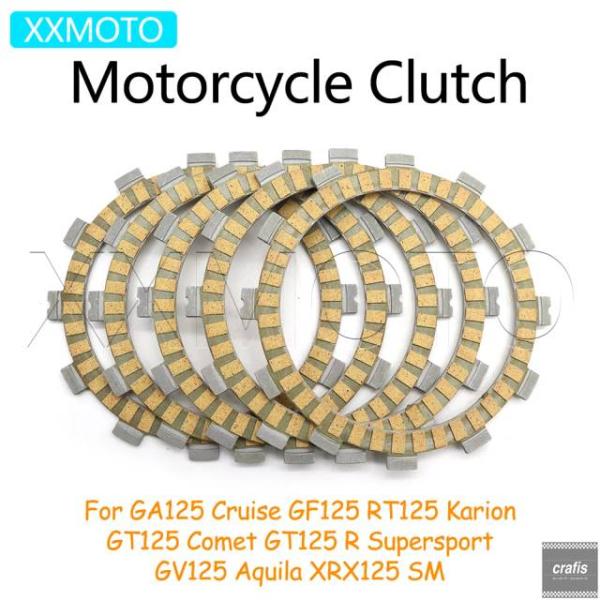 並行輸入品 ヒョースン GV125 アクイラ GA125 GF125 GT125 コメット GT RT125 XRX125 用オートバイ クラッチ プレート フリクションディスクキット パーツ 部品
