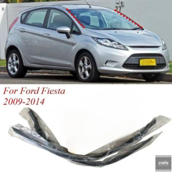 並行輸入品 フォード フィエスタ 2009-2014 フロント ウインドシールド 用ウィンドウウェザー ストリップ アウター モールディングトリム ラバ 2個 