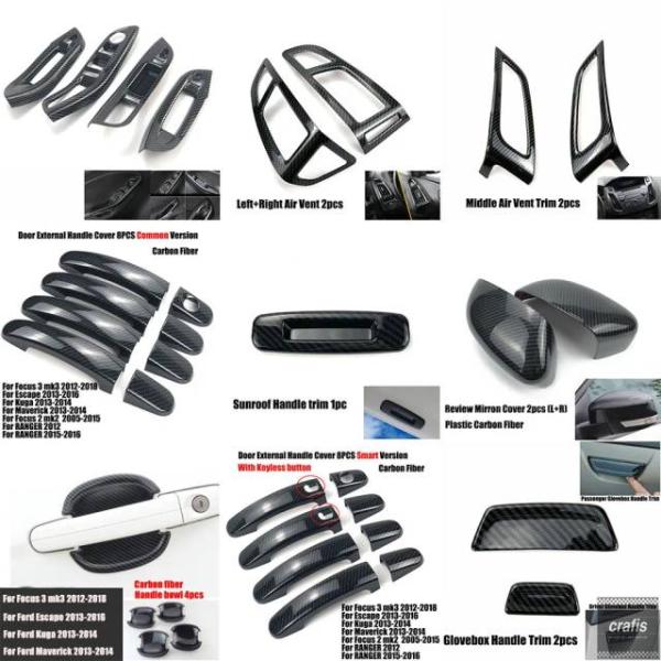 並行輸入品 フォード フォーカス 3 mk3 セダン ハッチバック 2012-2014 用 カー スタイリング アクセサリー インテリア カーボン装飾トリムステ
