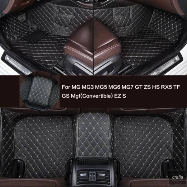 並行輸入品 MG MG3 MG5 MG6 MG7 GT ZS HS RX5 TF GS MgfConvertible 用カーフロアマット 特殊レザーカーペット 