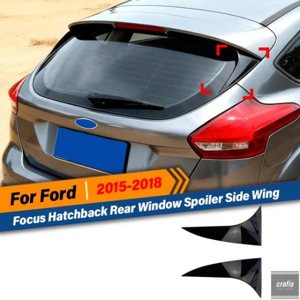並行輸入品 フォード フォーカス ハッチバック 2015 - 18 リアウィンドウ サイドウィング アクセサリー パーツ 部品