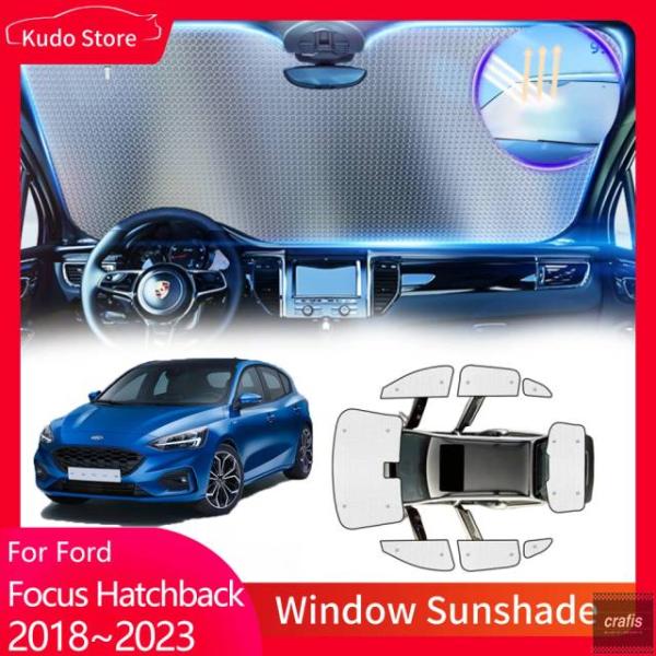 並行輸入品 フォード フォーカス MK4 ハッチバック チタニウム ST-Line C519 2018~2023 用フルカバー サンシェード フロント ガラスカ