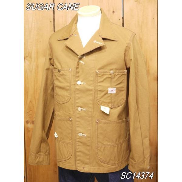 SUGAR CANE シュガーケーン 13oz.ブラウンダックワークコート