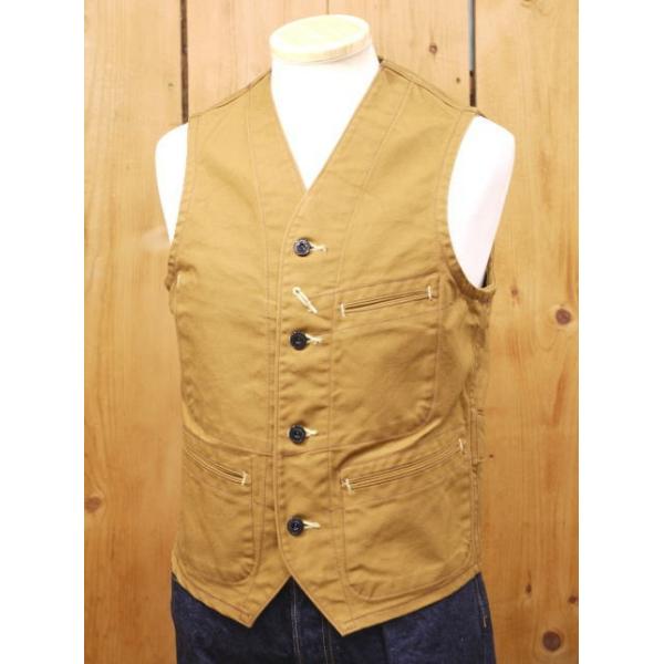 SUGAR CANE シュガーケーン 13oz ブラウンダックワークベスト