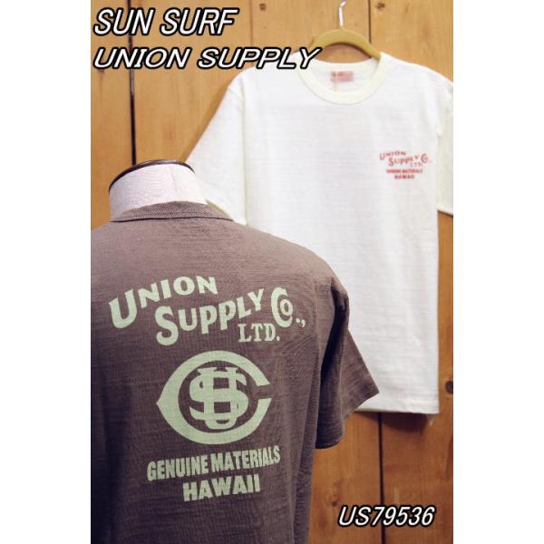 SUN SURF サンサーフ ユニオンサプライ ロゴスラブ半袖Tシャツ 