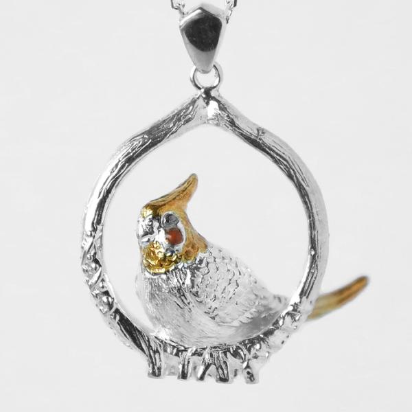 naturama(ナチュラマ) オカメインコ ペンダント シルバー925 AramaRoots(アラマルーツ) 加藤心姿 ハンドメイド アクセサリー ブランド ネックレス