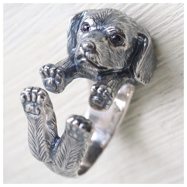 naturama(ナチュラマ) 犬リング ミニチュアダックスフンド シルバー