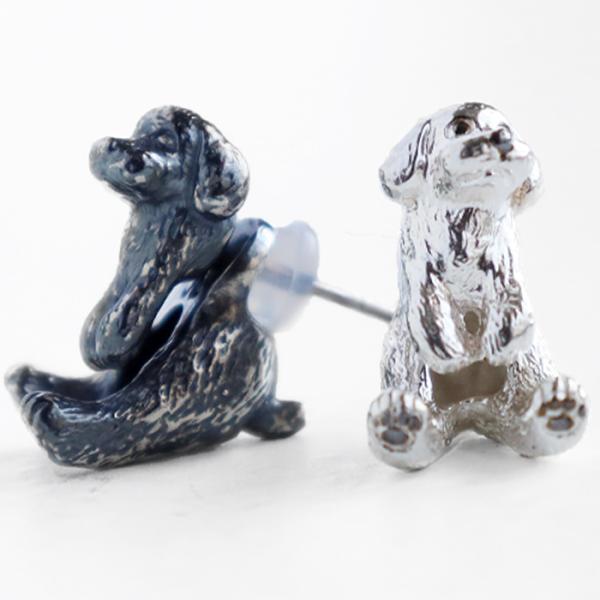 naturama(ナチュラマ) もこもこ トイプードル ピアス シルバー925 片耳 / AramaRoots(アラマルーツ)・加藤心姿 ハンドメイド アクセサリー ブランド