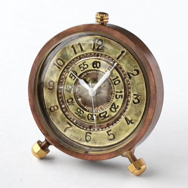 渡辺工房 手作り置き時計 “Brass Clock 50mm” クォーツ アラビア数字