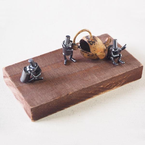 ＊最終価格＊ブロンズ造形作家　コイズミタダシさん　コビトのオブジェ　まとめて ブロンズ造形作家・コイズミタダシ コビトのオブジェ 「琥珀色