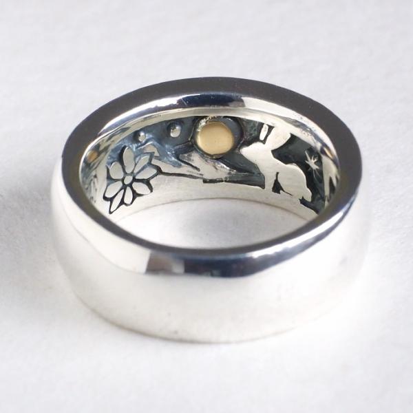 moge(モゲ) シルバーアクセサリー 同じ月を見てた―ウサギ― シルバー