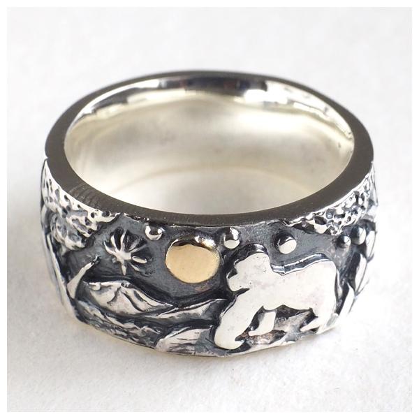 ハンドメイドの入りコン沢リング　 コン沢　シルバーリング ハンドメイドの入りコン沢リング コン沢 シルバーリング