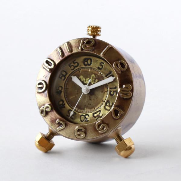 渡辺工房 手作り置き時計 “Brass Clock 40mm” クォーツ アラビア数字