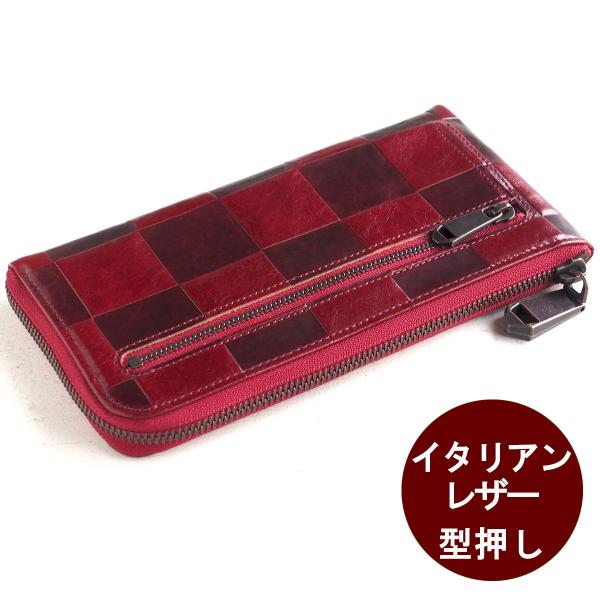 イタリアンレザー（クラストとカントリー）を使ったL字型ファスナー財布 イタリアンレザー（クラストとカントリー）を使ったL字型