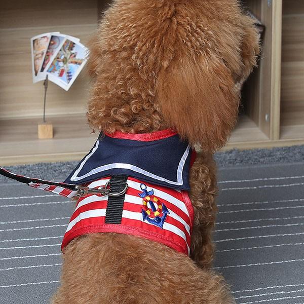 犬 ハーネス リード セット セーラー ベスト ハーネスベルト 首輪 散歩