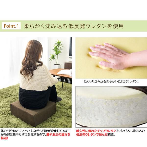 クッション 低反発 座布団 リビング 座イス 座椅子 円形 軽量 
