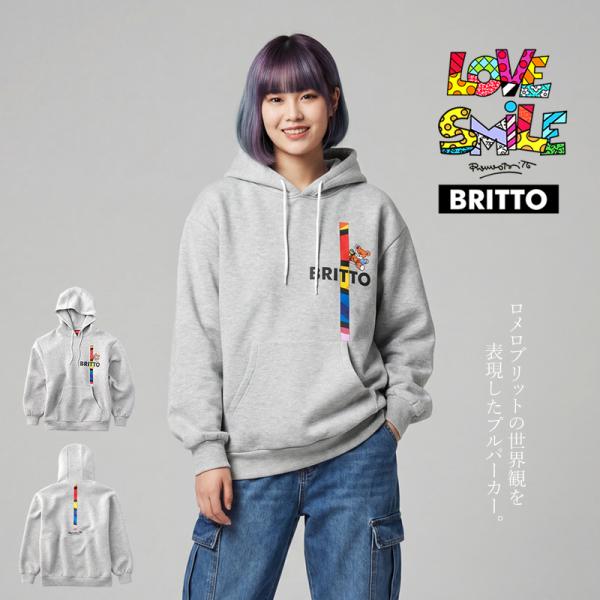 ロメロブリット プルパーカー フーデッドスウェットシャツ ダンボールニット 長袖 リラックスウェア BRITTO ブリット 772103
