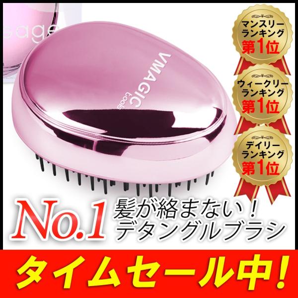 ヘアブラシ デタングルブラシ 絡まない サラサラ 濡れた髪 頭皮ケア 切れ毛防止 携帯 スカルプケア マジカルブラシ 美髪 艶髪 ヘアケア コンパクト 送料無料