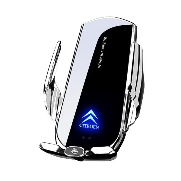シトロエン スマホホルダー C3エアクロス DS3カブリオ C3 C4 ベルランゴ 車載ホルダー ワイレス充電 自動開閉 360度回転 (シ