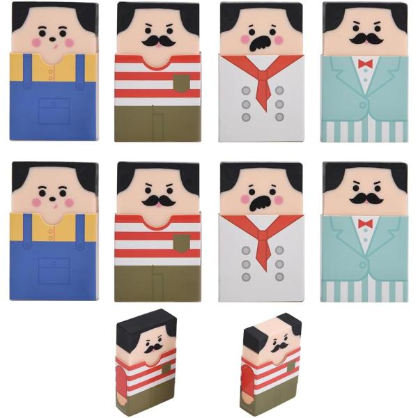消しゴム 小学生 8個セット ハゲおじさん消しゴム よく消える おしゃれ 人気 かわいい 練り学習用 学校用 自宅勉強用 プチ プレゼ