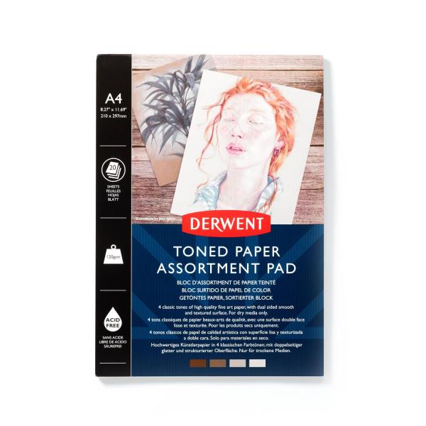 Derwent 国内品ダーウェント トーンペーパーミックス パッド A4 2306020