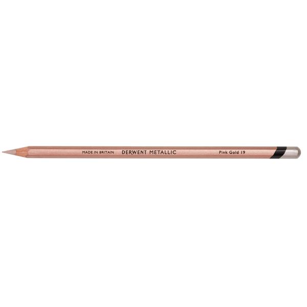 Derwent 国内品ダーウェント 色鉛筆 メタリック ピンクゴールド 19 ケース6本入り 2305621 ばら売り 単色 六角芯 芯