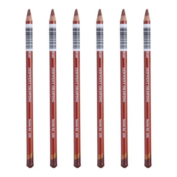 Derwent ダーウェント 色鉛筆 ドローイングペンシル ベネチアンレッド 6300 ケース6本 34387