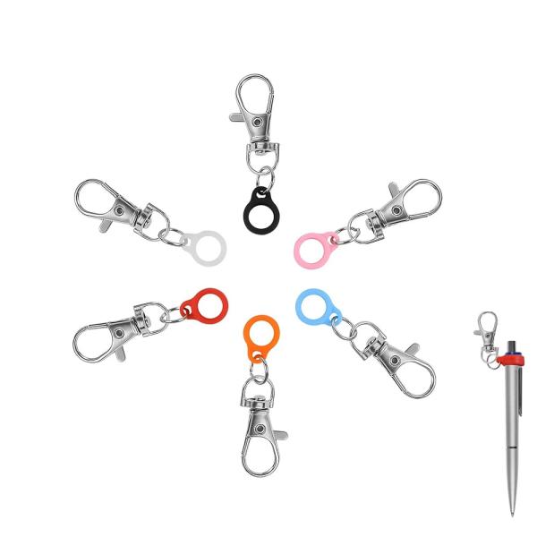FUGSHIYI ペンホルダー ストラップ 手帳用 マーカーホルダー ペンクリップ 6個セット 便利 おしゃれ 調節可能 教師 学生 看護師