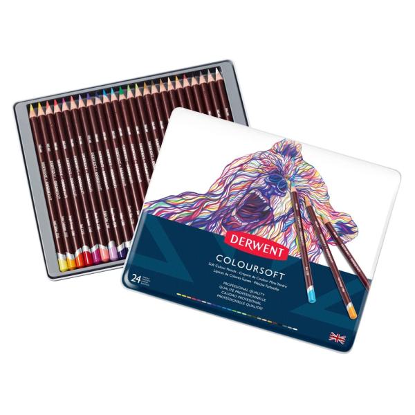 Derwent ダーウェント 色鉛筆 カラーソフト 24色セット 0701027