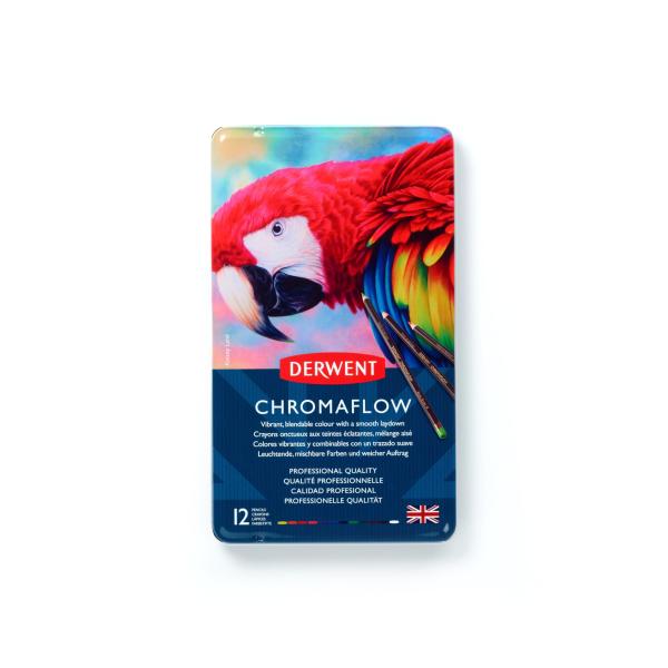 国内品Derwent ダーウェント 油性色鉛筆 クロマフロー 12色セット 2305856