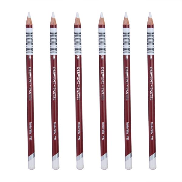 Derwent ダーウェント 色鉛筆 パステルペンシル チタニウムホワイト P720 ケース6本入り 2300301