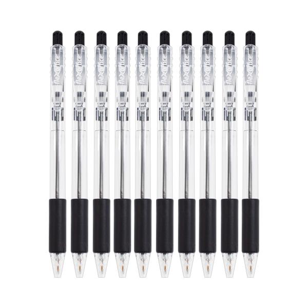 Sunnote Flexoffice ボールペン アソート太字 (0.7mm) 10本パック (ブラック)