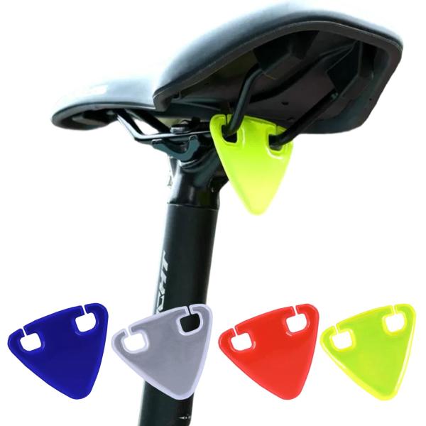 自転車 反射板 リフレクター 4個組 セット 薄型軽量 高反射プリズム ホック式 ワンタッチ装着 夜間 点灯 補助 自転車用品 自転車アクセ