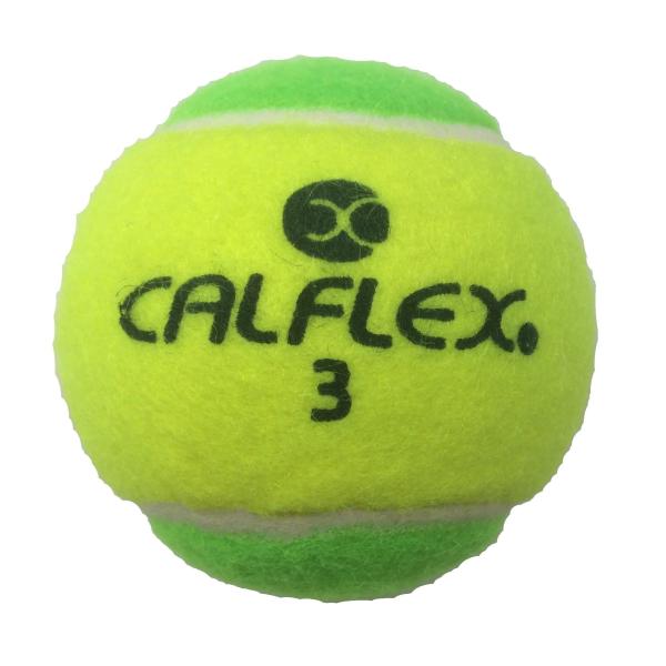 サクライ貿易(SAKURAI) CALFLEX(カルフレックス) テニス 硬式 ボール ステージ1 イエローxグリーン 2球入りLB-1