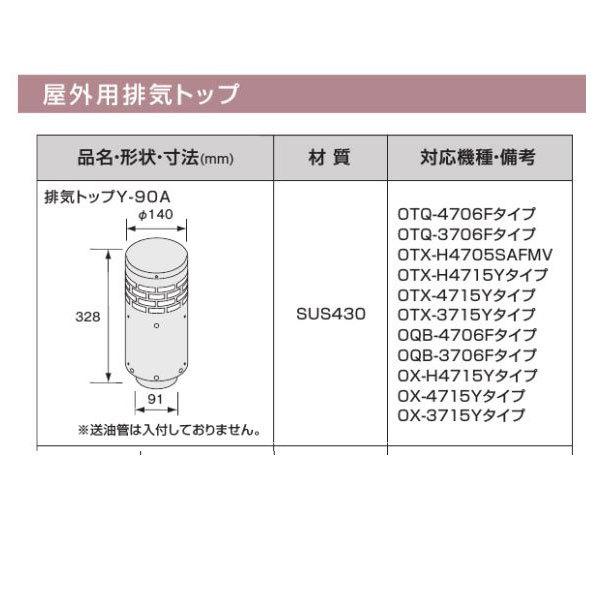 ノーリツ 排気トップ Y-90A 屋外用排気トップ 0501531 NORITZ