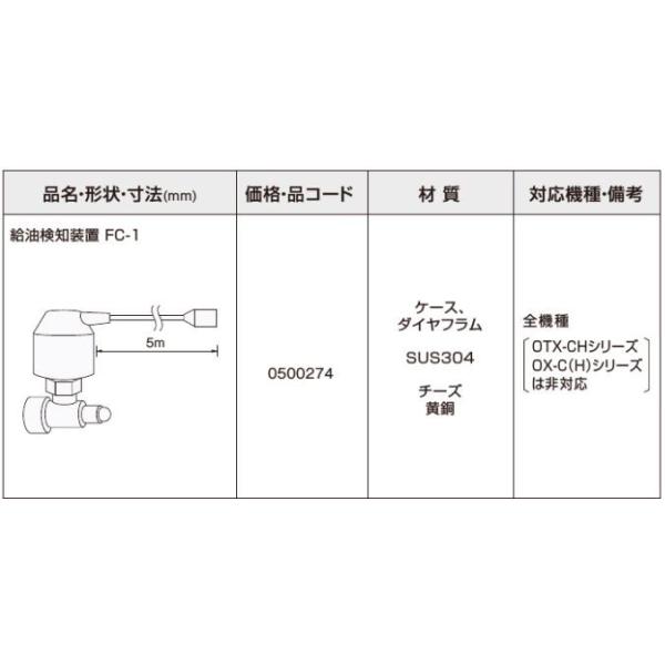 ノーリツ 給油検知装置 FC-1 0500274 NORITZ : クラシール - 通販