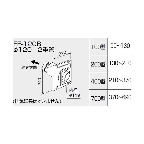 商品名 NORITZ（ノーリツ）　給排気トップ　FF-120Bアダプターφ120　二重管/700型　壁厚370〜690ミリ 品番 給排気トップ　0700449 メーカー NORITZ（ノーリツ） 注意事項1 こちらの商品はお届けまでにお時間...